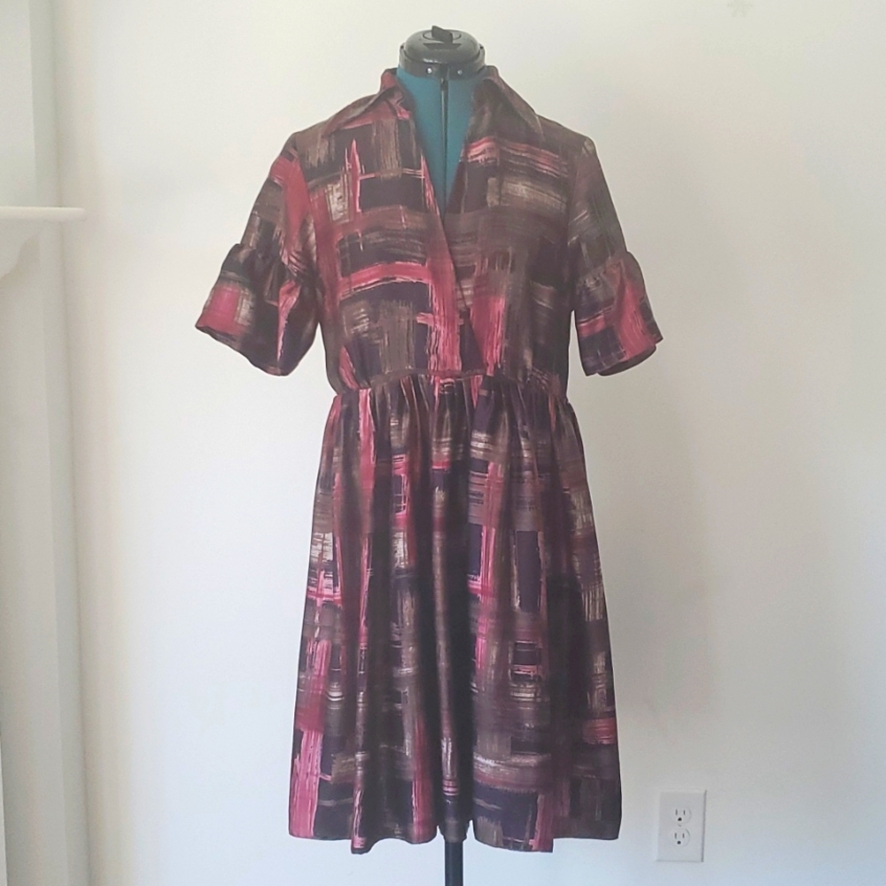Steve Madden, Short Sleeve Multicolor Summer Dress, Sz 8